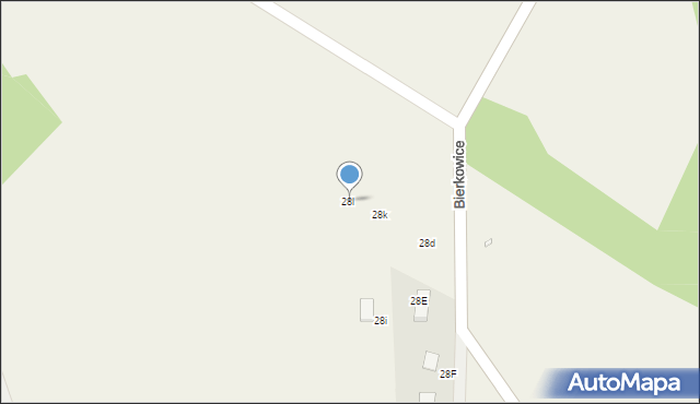 Bierkowice, Bierkowice, 28l, mapa Bierkowice