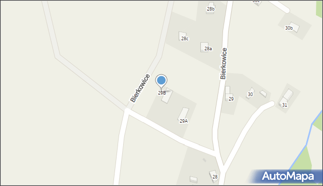 Bierkowice, Bierkowice, 29B, mapa Bierkowice
