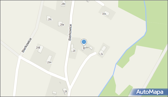 Bierkowice, Bierkowice, 30, mapa Bierkowice