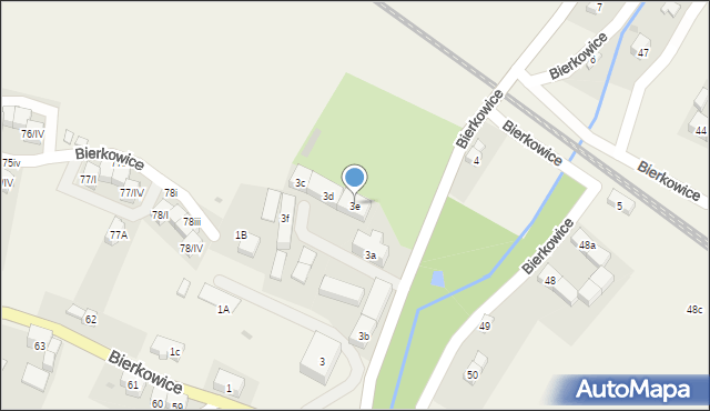 Bierkowice, Bierkowice, 3e, mapa Bierkowice