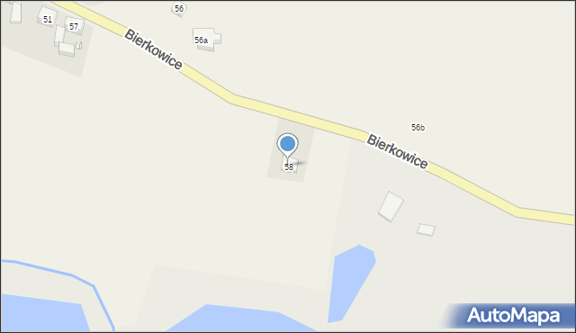 Bierkowice, Bierkowice, 58, mapa Bierkowice