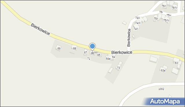 Bierkowice, Bierkowice, 66, mapa Bierkowice
