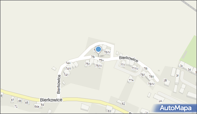 Bierkowice, Bierkowice, 76ii, mapa Bierkowice