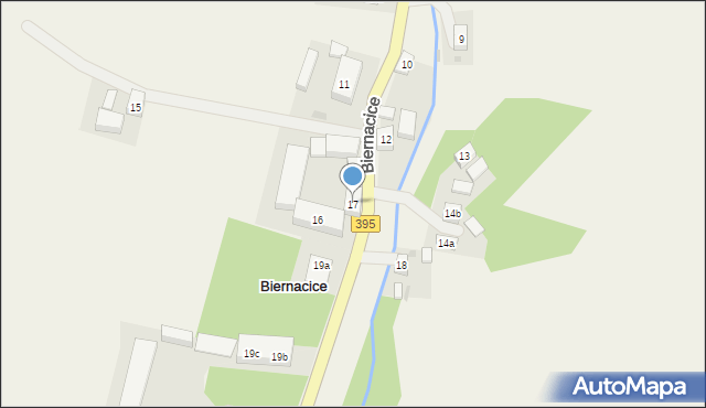 Biernacice, Biernacice, 17, mapa Biernacice