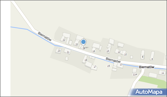 Biernatów, Biernatów, 18, mapa Biernatów