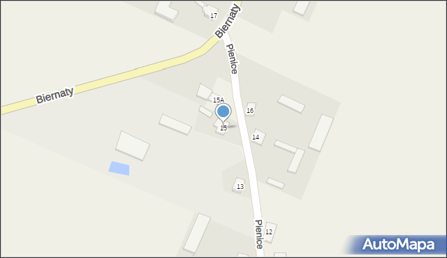 Biernaty, Biernaty, 15, mapa Biernaty