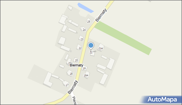 Biernaty, Biernaty, 21, mapa Biernaty