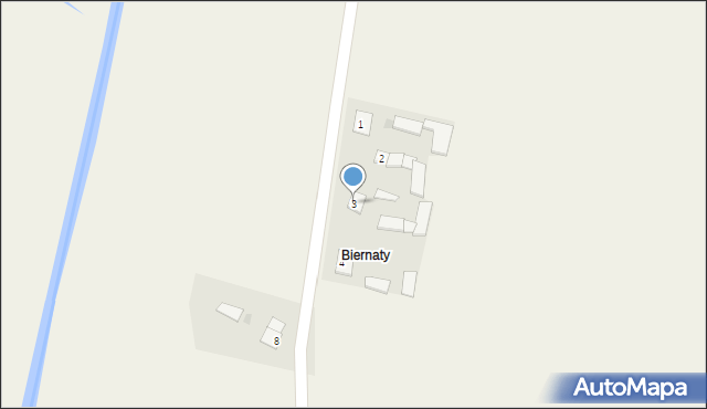 Biernaty, Biernaty, 3, mapa Biernaty