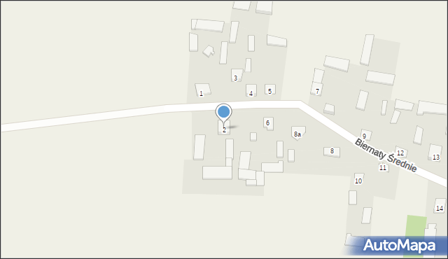 Biernaty Średnie, Biernaty Średnie, 2, mapa Biernaty Średnie