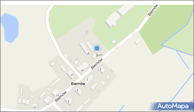 Biernów, Biernów, 16, mapa Biernów