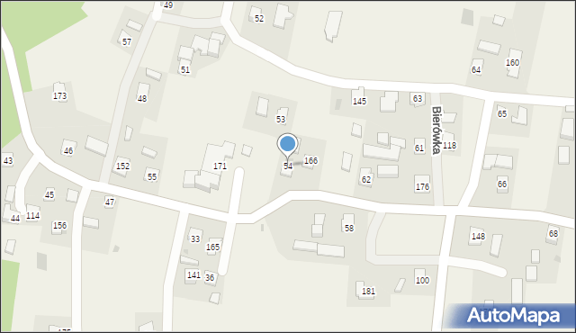 Bierówka, Bierówka, 54, mapa Bierówka