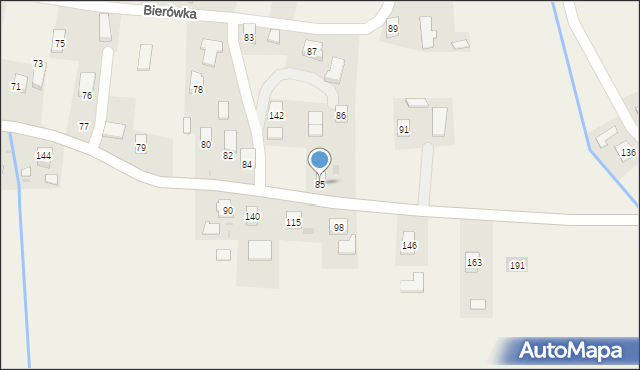 Bierówka, Bierówka, 85, mapa Bierówka