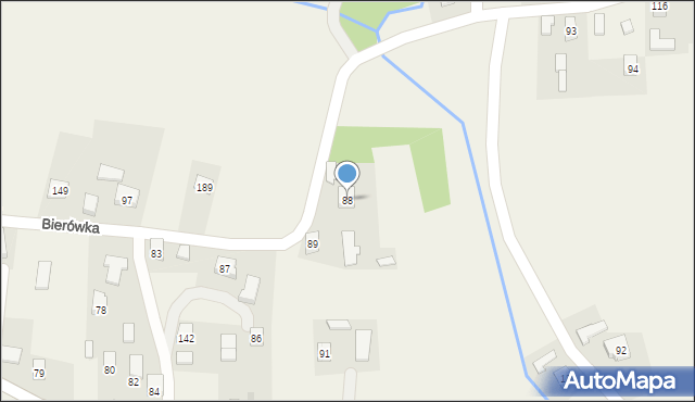 Bierówka, Bierówka, 88, mapa Bierówka