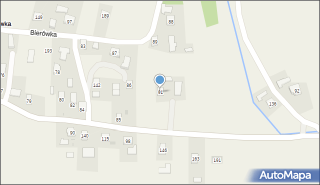 Bierówka, Bierówka, 91, mapa Bierówka