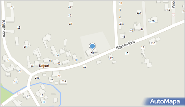 Bieruń, Bijasowicka, 58, mapa Bieruń