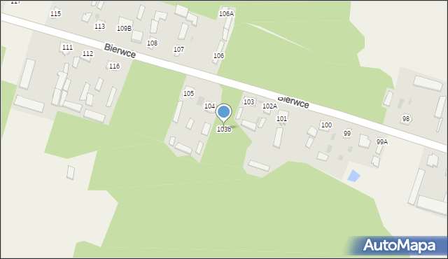 Bierwce, Bierwce, 103b, mapa Bierwce