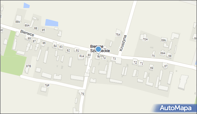 Bierwce, Bierwce, 76, mapa Bierwce