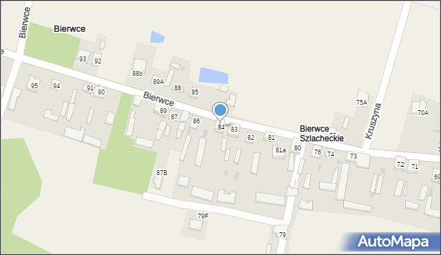 Bierwce, Bierwce, 84, mapa Bierwce