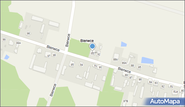 Bierwce, Bierwce, 93, mapa Bierwce