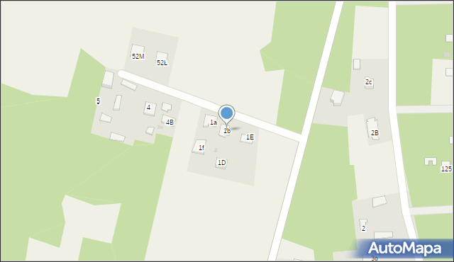 Bierwiecka Wola, Bierwiecka Wola, 1B, mapa Bierwiecka Wola