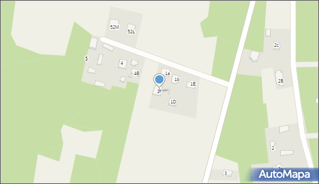 Bierwiecka Wola, Bierwiecka Wola, 1f, mapa Bierwiecka Wola