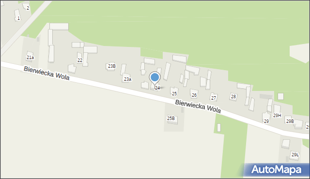 Bierwiecka Wola, Bierwiecka Wola, 24a, mapa Bierwiecka Wola
