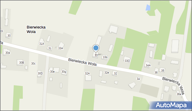 Bierwiecka Wola, Bierwiecka Wola, 33, mapa Bierwiecka Wola