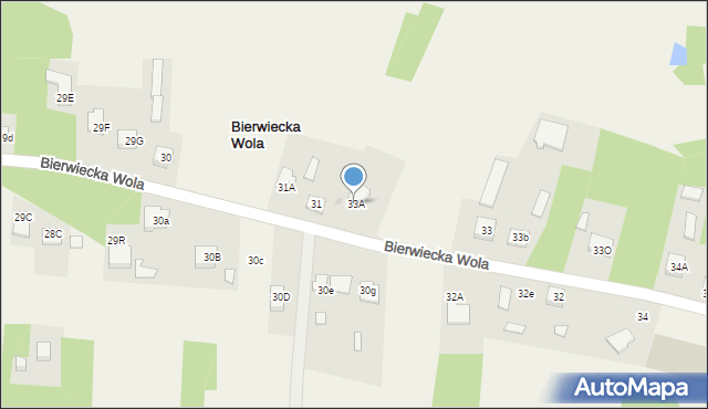 Bierwiecka Wola, Bierwiecka Wola, 33A, mapa Bierwiecka Wola