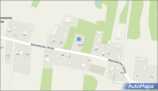 Bierwiecka Wola, Bierwiecka Wola, 33O, mapa Bierwiecka Wola