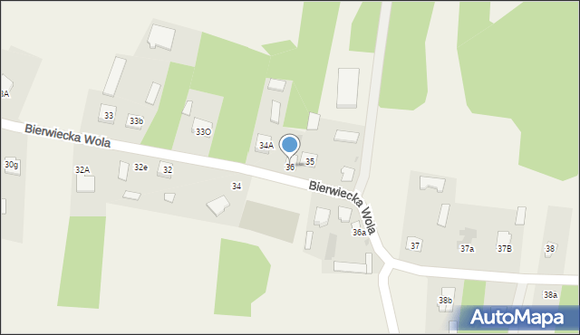 Bierwiecka Wola, Bierwiecka Wola, 36, mapa Bierwiecka Wola