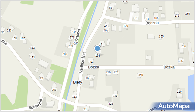 Biery, Biery, 198, mapa Biery