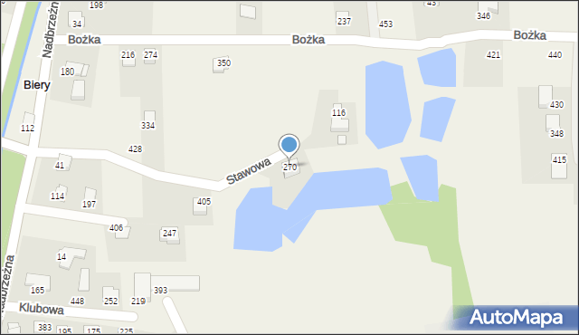 Biery, Biery, 270, mapa Biery