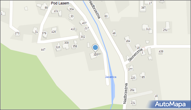 Biery, Biery, 320, mapa Biery