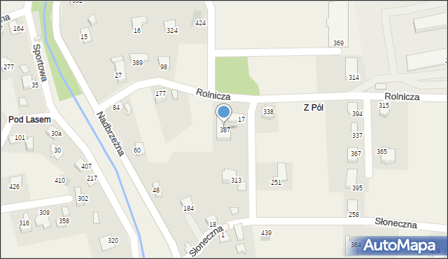 Biery, Biery, 387, mapa Biery