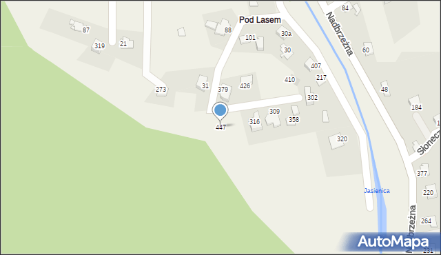 Biery, Biery, 447, mapa Biery