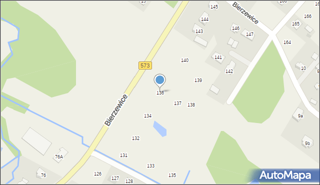 Bierzewice, Bierzewice, 136, mapa Bierzewice