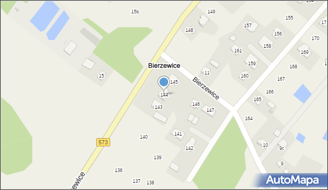 Bierzewice, Bierzewice, 144, mapa Bierzewice