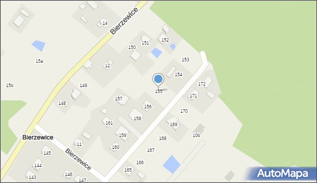 Bierzewice, Bierzewice, 155, mapa Bierzewice