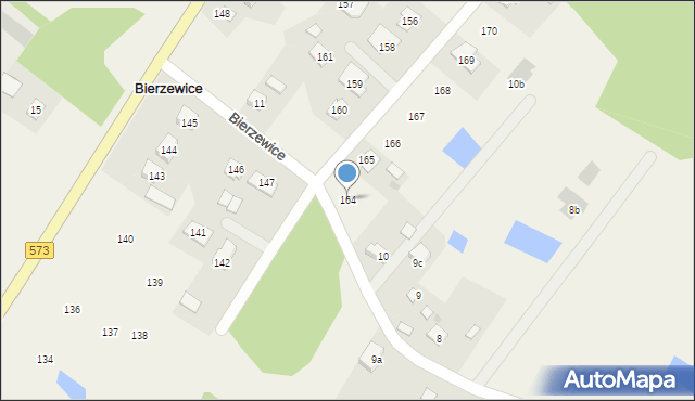 Bierzewice, Bierzewice, 164, mapa Bierzewice
