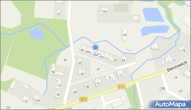 Bierzewice, Bierzewice, 61a, mapa Bierzewice