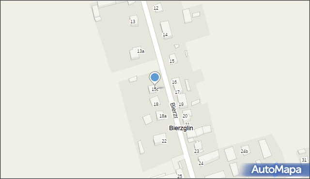 Bierzglin, Bierzglin, 15c, mapa Bierzglin