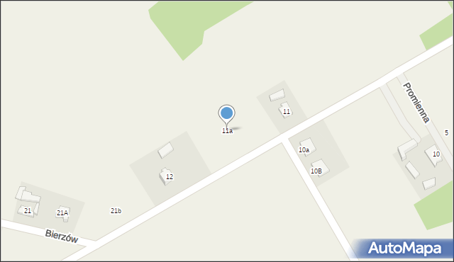Bierzów, Bierzów, 11a, mapa Bierzów