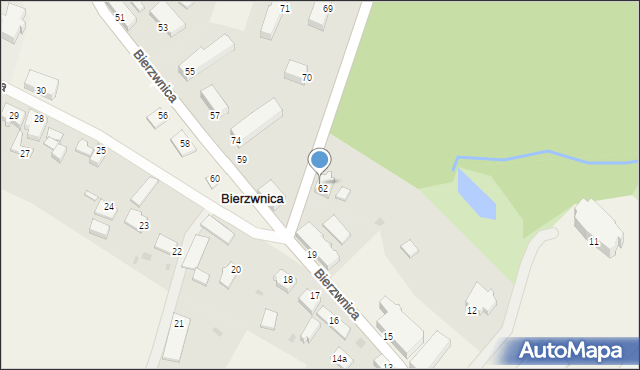Bierzwnica, Bierzwnica, 72a, mapa Bierzwnica