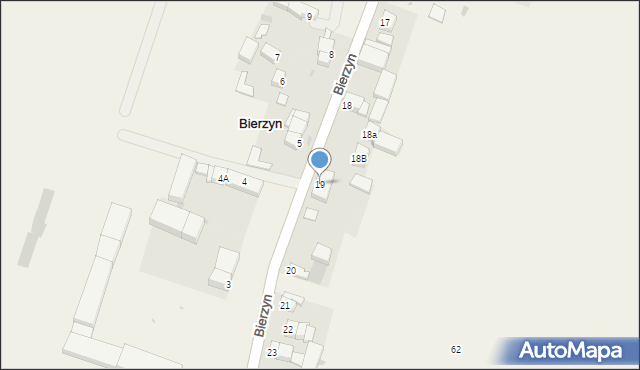 Bierzyn, Bierzyn, 19, mapa Bierzyn