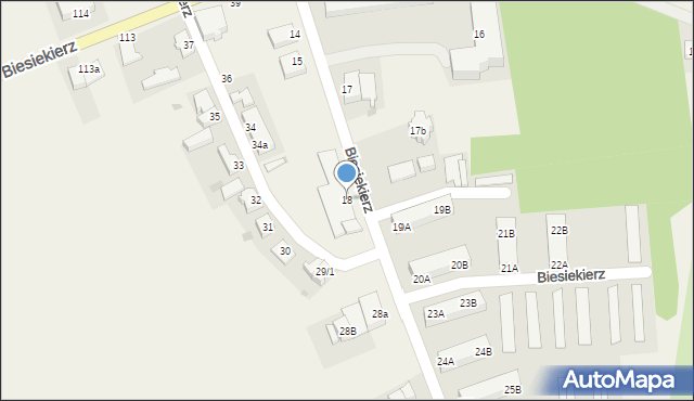 Biesiekierz, Biesiekierz, 18, mapa Biesiekierz