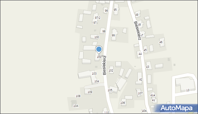 Biesiekierz, Biesiekierz, 101, mapa Biesiekierz