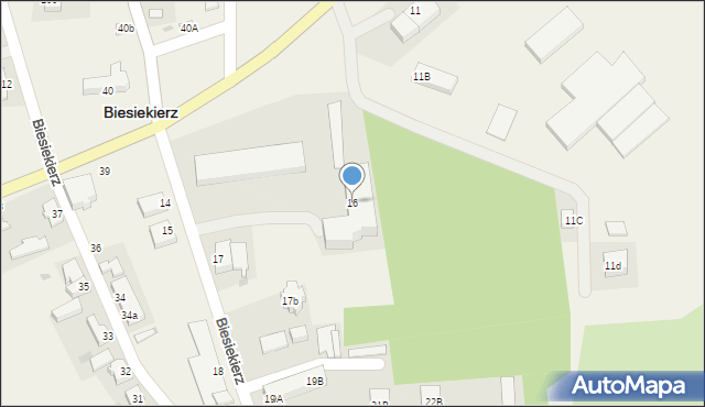 Biesiekierz, Biesiekierz, 16, mapa Biesiekierz