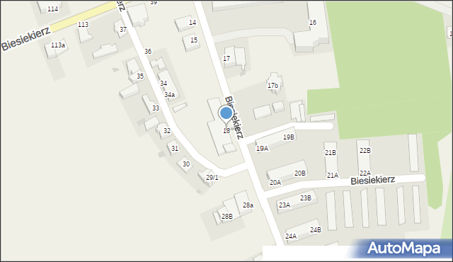 Biesiekierz, Biesiekierz, 18, mapa Biesiekierz
