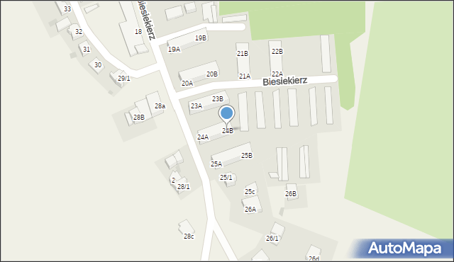 Biesiekierz, Biesiekierz, 24B, mapa Biesiekierz
