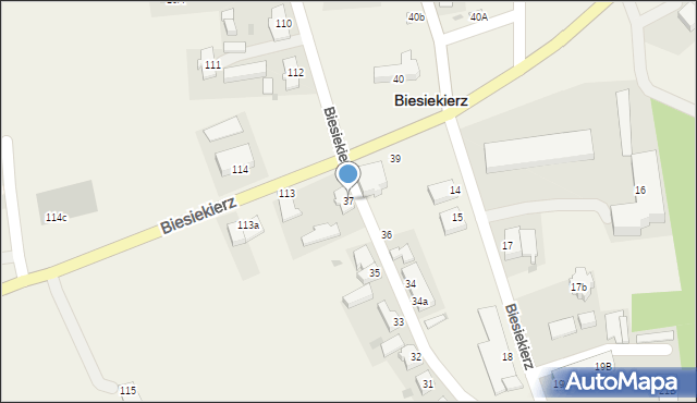 Biesiekierz, Biesiekierz, 37, mapa Biesiekierz